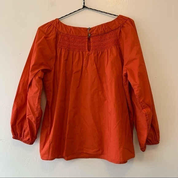 Anthropologie Maeve Jessie Coral Smocked Top - Picture 6 of 7